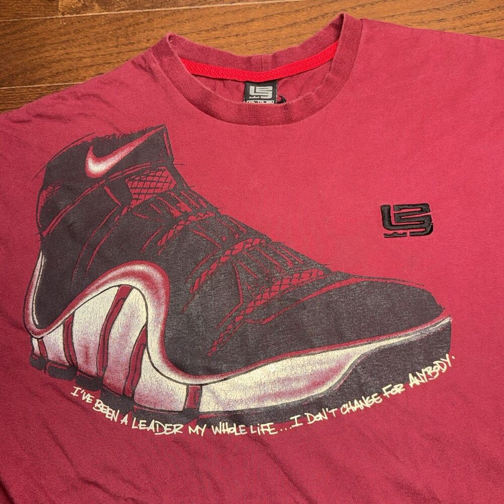Vintage Lebron James Y2K Mens Sz XXL Double Sided Rookie Nike Air Zoom T Shirt